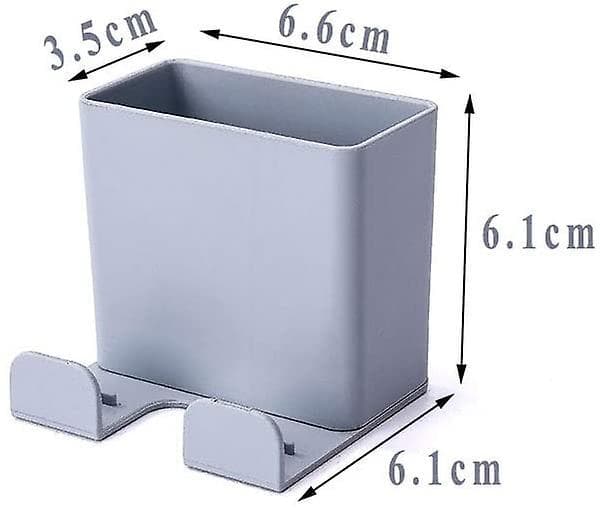 3 Pcs Wall Mount Remote Control Holder, Abs Wall Mount Storage Box For Cell Phone Charging Holder, Remote Control Storage Box