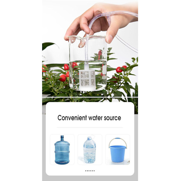 Intelligent drypvandings vandpumpe timer system have automatisk vandingsenhed solenergi opladning potteplante double pump 20m blue