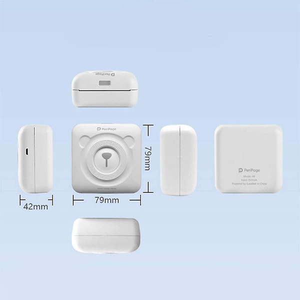 Bærbar Smart Fotoprinter Til Ios & Android Telefon white