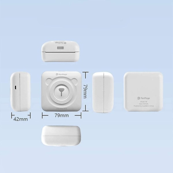 Portable Smart Photo Printer For Ios & Android Phone white