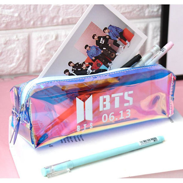 Bts Pencil Case, Large Capacity, Laser Pencil Case A