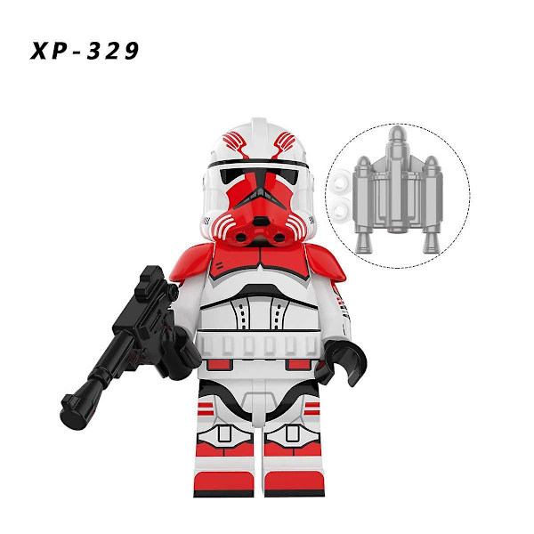 20pcs Star Wars Wooden Block Clone Trooper Figures 20pcs/set  +base Plate XP-329