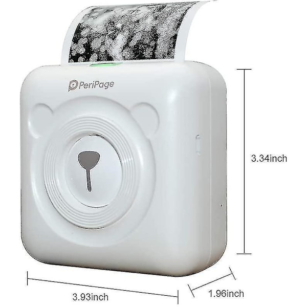 Mini Printer, Trådløs Termisk Etiketprinter, Klistermærke Kvittering, Egnet Til Android Ios Smart Phone Windows, Med 6+1 Ruller Udskrivningspapir
