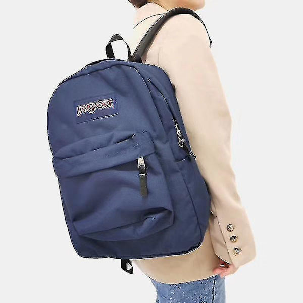 Jansport Superbreak Klassisk Rygsæk Til Kvinder Mænd Lynlås Rygsæk Til Skole Arbejde Rejse Leopard Print