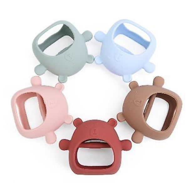 Silicone Baby Teething Toy For 0-6month Infants, Toys For Sucking Needs brown