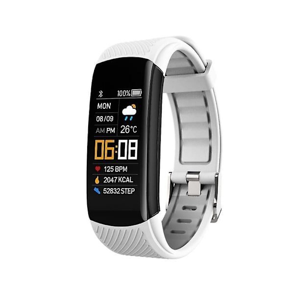 Blodtryk & Puls - Skridttæller Smart Armbånd white