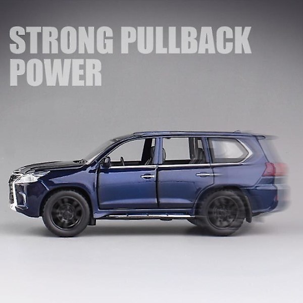 1:32 Leluauto Erinomainen Laatu Lx570 Maastoauto Metalliauto Lelu Seosauto Deep Blue