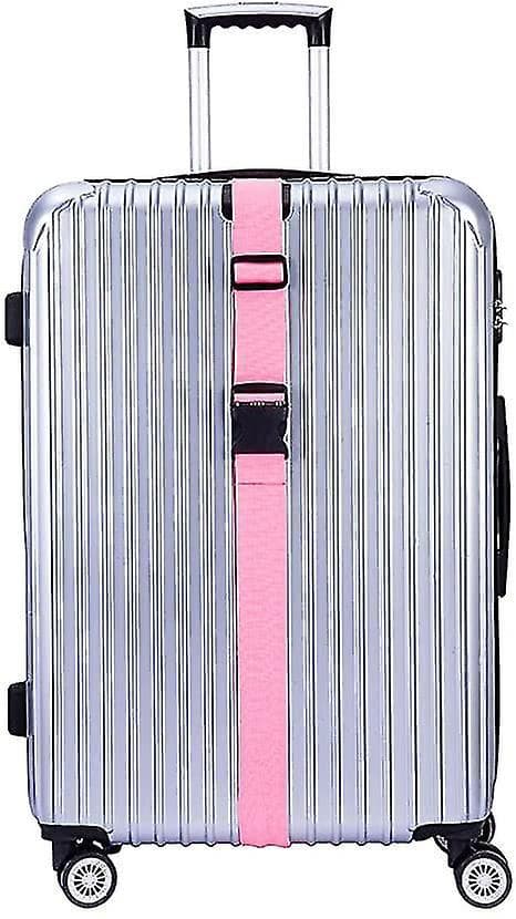 4 Pakke Bagasjestropper For Kofferter Stropp Reisebelter Tilbehør Pink