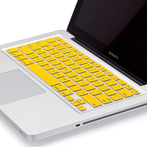 Macbook Keyboard Cover Compatible With Older Version Macbook Pro 13, 15, 17 Inch Yellow