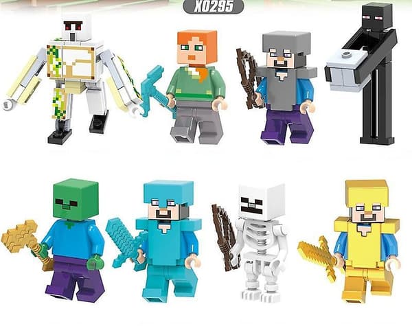 8pcs Minecraft Blocks Minifigure World Iron Golem