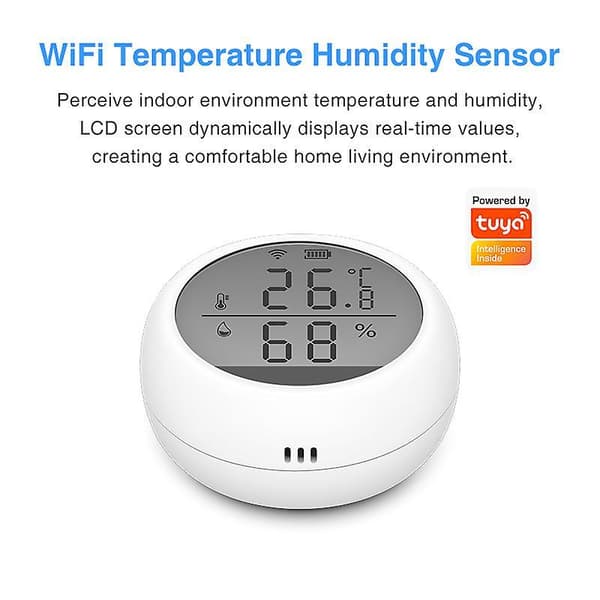 Tuya Wifi Temperatur- og Fugtighedssensor