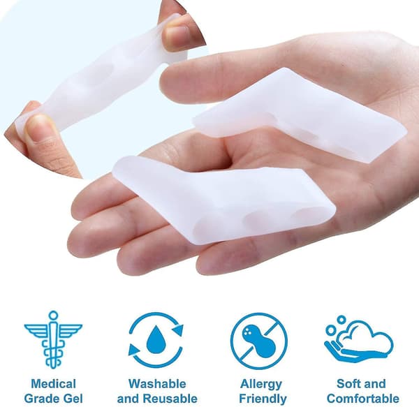 Toe Spreader Small Toe, 4pcs Silicone Toe Spacer For Overlapping Toes