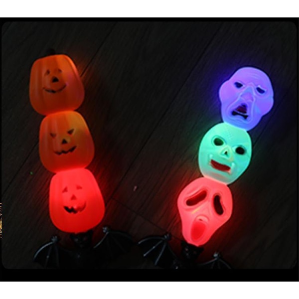 Halloween Dekorationsgave Tre Gresskar Hodeskalle Sverd Lyd Lysende Leke orange