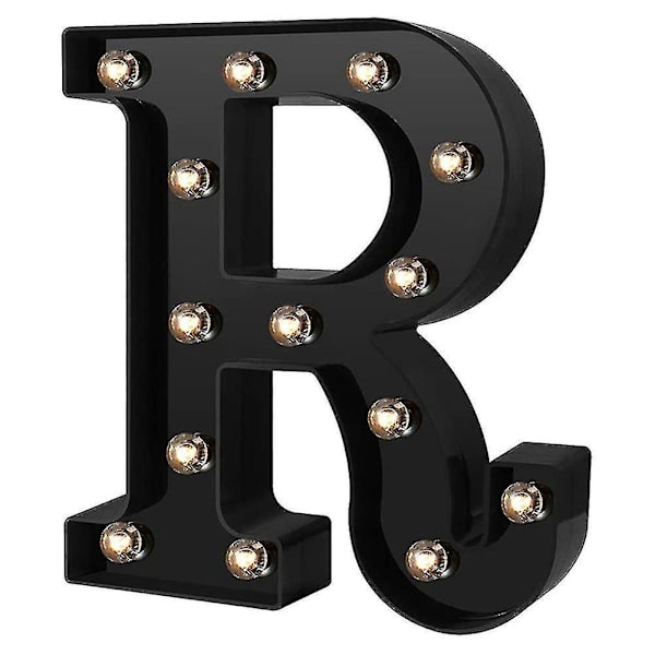 Newly Design Led Letters Lights 26 Alphabet Black Decorative Marquee Lamps For Wedding Party R