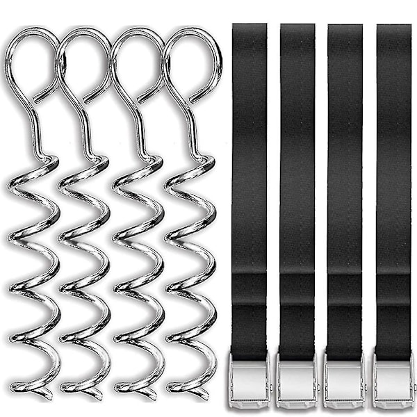 Trampoline Wind Stakes Heavy Duty Spiral Ground Anchor / 4 Pack