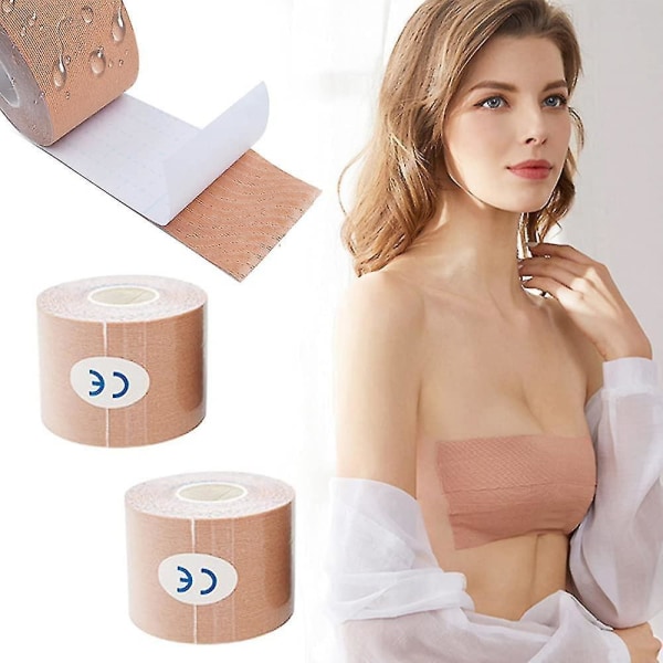 2 Pcs Tape Breast Tape Skin Color, Breathable Breast Lift Tape, Push Up Tape