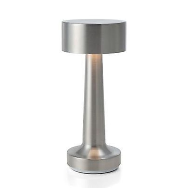 Touch Sensor Bar Rechargeable Table Lamps Silver