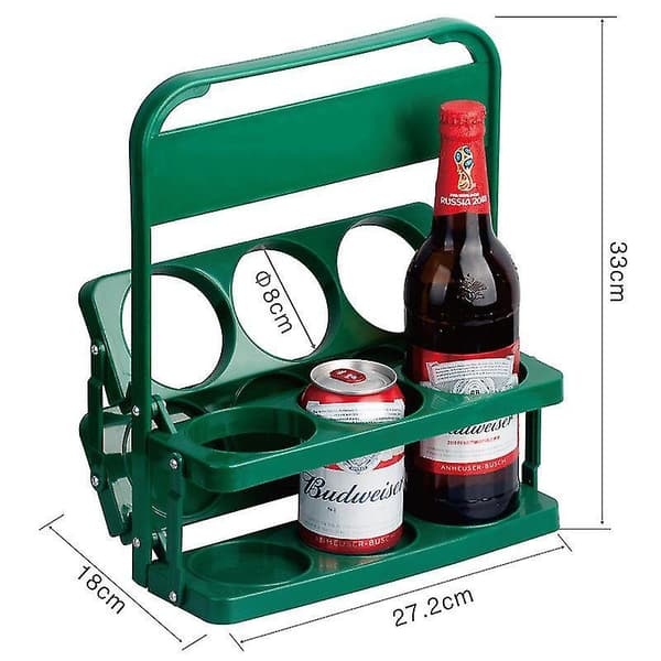 6 Pack Beer Bottle Carrier Reusable Drink Caddy Holder Wine Beer Rack Durable Foldable Cup Organizer