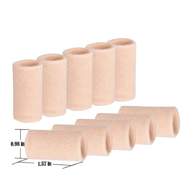 10 stk. fingerbeskyttere, tommelfingerstøtte for fingerstøtte, triggerfinger Beige