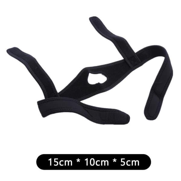 Anti Snore Adjustable Chin Strap Belt Sleeping Stop Snoring Head Strap For Unisex Black