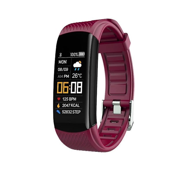 Blodtryk & Puls - Skridttæller Smart Armbånd wind-red