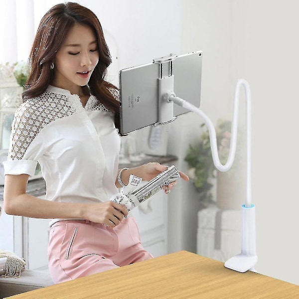 phone Holder Adjustable Flexible Long Arm(white)