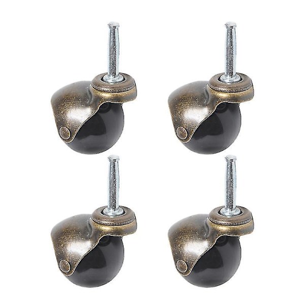 4pcs Swivel Stem Antique Ball Casters Wheels Hooded Caster Office Chair