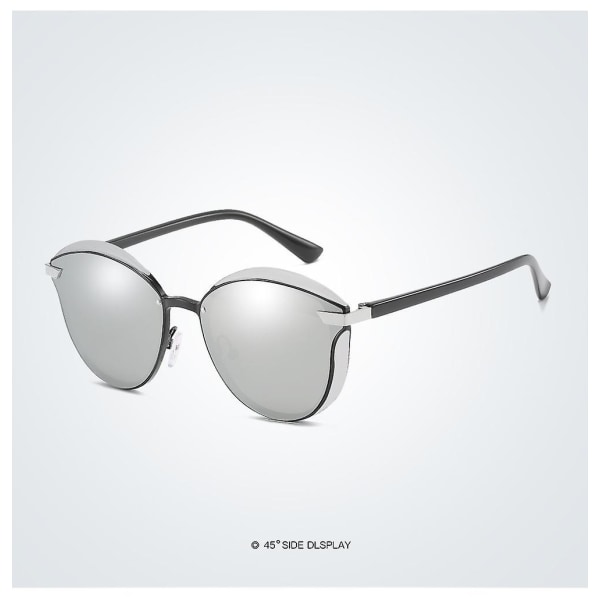 Naisten polarisoidut aurinkolasit, 3 kpl aurinkolasit lasikotelo lahjapakkaus Xy187 Black frame silver