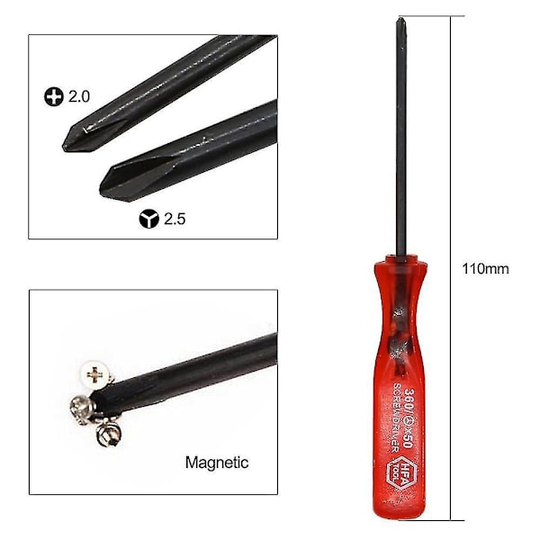 1 Set 3.8 4.5 2mm Screwdriver Bit Screw Driver Gamebit With Handle Set B