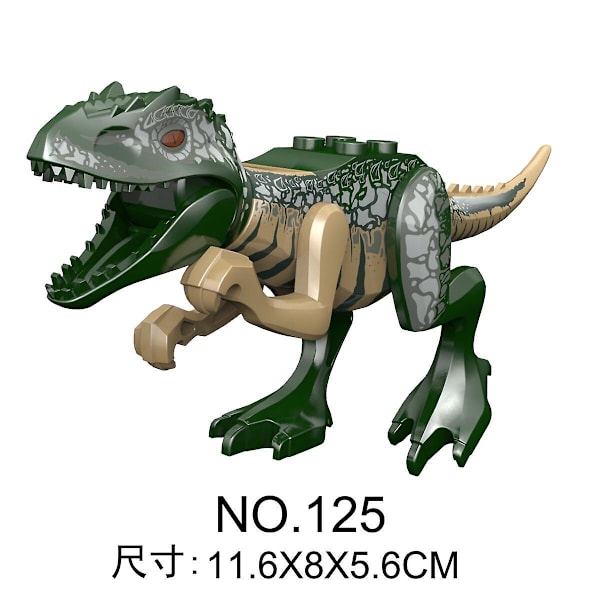 14 stk. Jurassic Dinosaur Ankylosaurus Byggeklods Legetøj Samlet Børnelegetøj