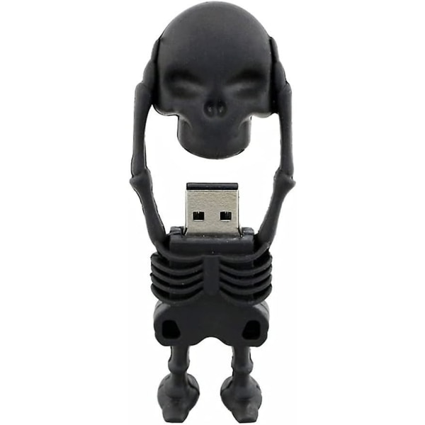 Usb Flash Drive Black Skeleton 16gb Skull Model Memory Stick Usb 2.0 Disk
