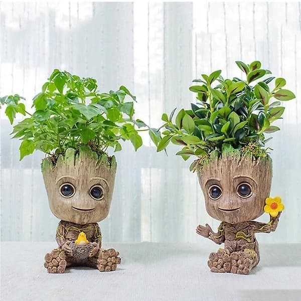 Groot Flowerpot Cute  Flower Pot Planter Figurines