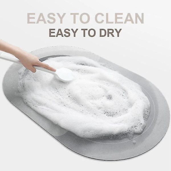 Erittäin Imukykyinen Kylpymatto Nopeasti Kuivuva Kylpyhuoneen Matto Liukumaton Eteisen Ovimatto Nappa-nahkainen Lattiamatto WC 02 Gray 50x80cm