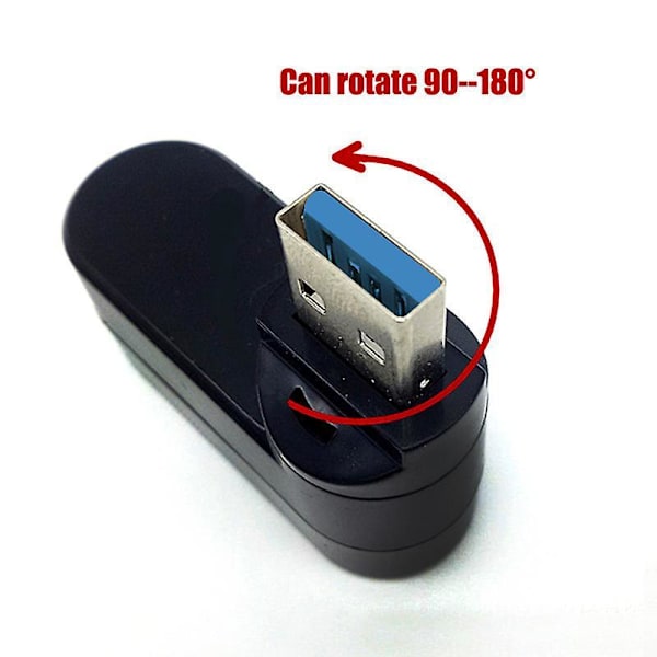 Mini 3 Port Usb 3.0 Hub High Speed Data Transfer Breakout Box Adapter For Pc Laptop Usb Hub Black