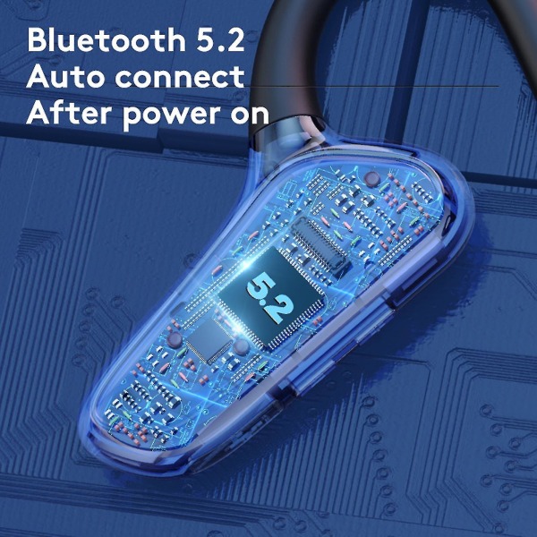M-d8 Bluetooth-yhteensopivat kuulokkeet luujohtotekniikalla Ipx5 vedenpitävät Bt5.0 korvakoukku langattomat stereokuulokkeet urheiluun Black