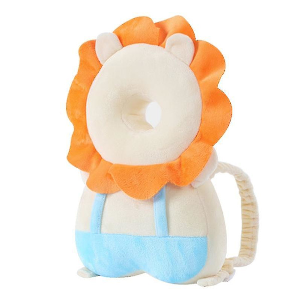 1-3t Toddler Baby Head Protector Safety Pad Cushion Back Prevent Injured Angel Bee Cartoon Security Pillows Lion-No Button