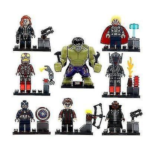 2023-8 Pcs Avengers Hulk Minifigures Building Blocks Toys