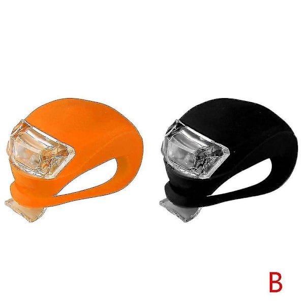 Led Silicone Mountain Bike Bicycle Front Rear Lights Set Push Cycle Clip Light