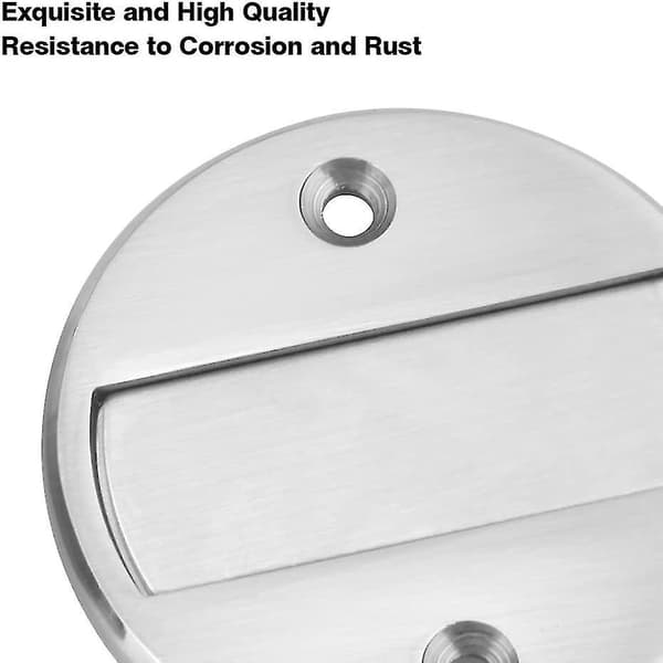 Solid Brushed Stainless Steel Doorstop Magnetic Floor Mounted Door Stops
