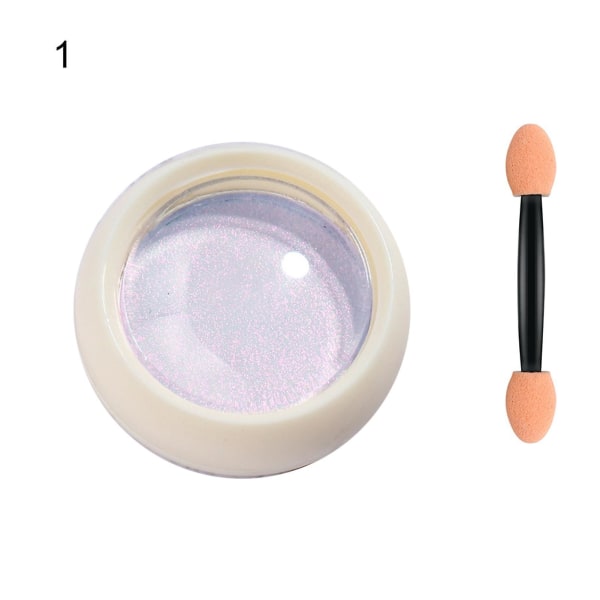 2g Mirror Effect Nail Aurora Powder Persistent With Brush Solid Chrome Manicure Art Decorations Rubbing Dust For Female 1