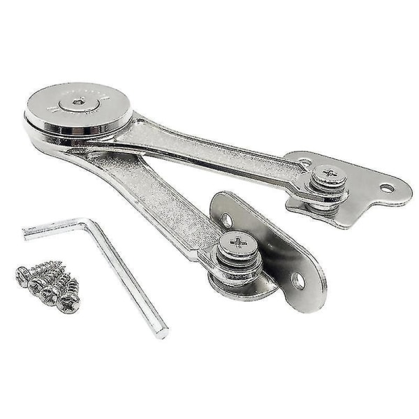 2pcs Heavy Duty Lid Support Hinges Soft Close Folding Lid Stay Hinge Keep Lid Hinge Open For Cabinet