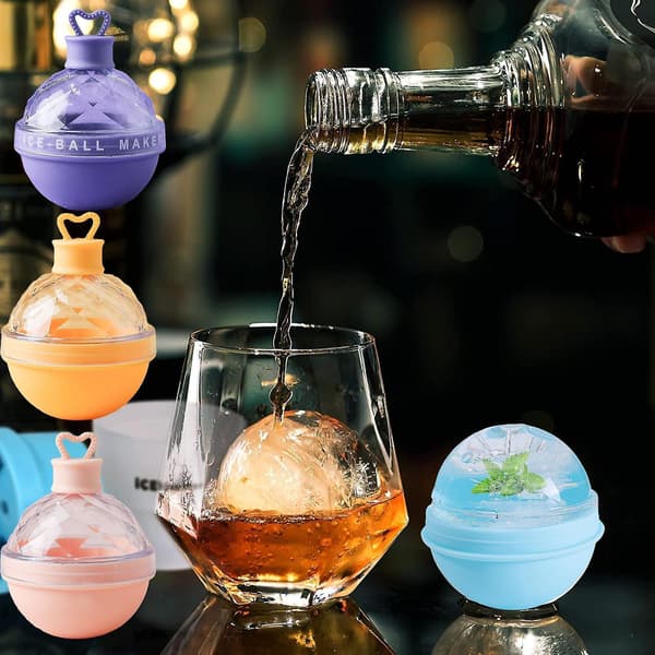 Light Bulbs Ice Mold Ice Ball Maker Diy Drink Whiskey Ice Mold Silicone Purple2