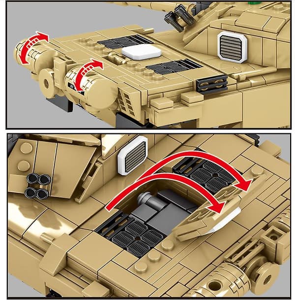 Militære Tanks Byggeklodser Børnelegetøj