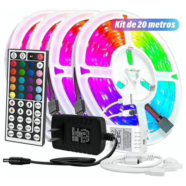 Led Strips Kit Of Lights 20 Meters Rgb Strips For Bedroom