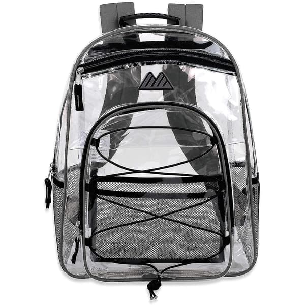 Large Heavy Duty Clear Backpack - Transparent Pvc Concert Freeze-proof See Through Bookbag With Adjustable Straps For Work,security Check, Sporting Ev