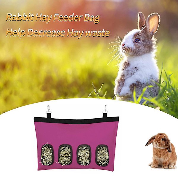 Rabbit Hay Feeding Station Hay Feed Dispenser For Rabbits 28*46*4cm Red