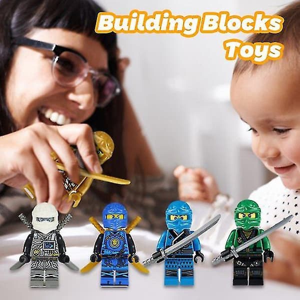 Random 20 Piece Ninja Mini Figures Kai Jay Teacher Wu Master Wu Building Block Toys