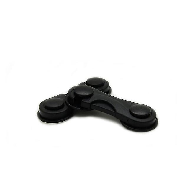 Child Safety Lock Drawer Buckle Lock For Wardrobes, Cabinets, Refrigerators, Toilets, Etc. (10 Pieces In Black)