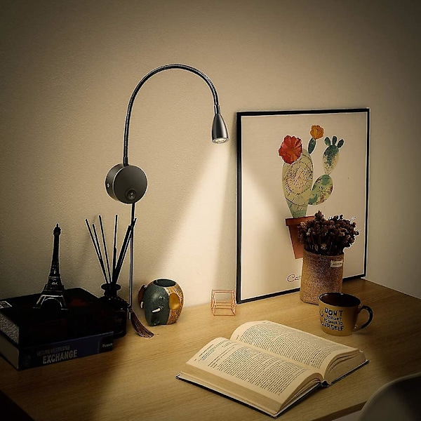 Sunrain Reading Lamp, Mounted On The Wall Next To The Aluminum Lamp, White Light
