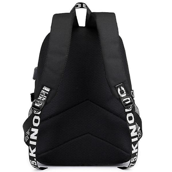Marshmello Backpack Usb Rechargeable Backpack Large Capacity Student School Bag Color-5